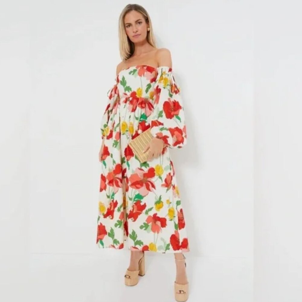 Tuckernuck Hyacinth House Marigold Maxi Dress Off The Shoulder Sz XS